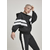 Womens Crinkle Batwing Jacket blk/wht