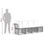 Set vanjskih sofa 9 pcs Crna i tamno siva Poliester