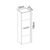 Belen vertikala White Solid 33cm