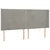 LED uzglavlje svjetlosivo 203 x 16 x 118/128 cm baršunasto