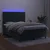 Vidaxl Box spring postelja z vzmetnico LED tem. zelena 140x200cm žamet