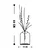 Atelier Del Sofa Dekorativna figura Flowerpot - 3, 19x44 cm , 1.5 mm, Crna