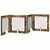 Vrata za pse s postoljem 4 pcs Dimljeni hrast 80 x 80 cm