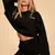 BeastPink Women‘s Bliss Cropped Sweatshirt Black