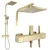 Komplet za prhanje Rea Atrium Brush Gold