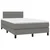 Vidaxl Box spring postelja z vzmetnico temno siva 120x200 cm blago