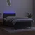 vidaXL Box spring postelja z vzmetnico LED temno siva 100x200 cm žamet