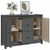 Komoda siva 100 x 35 x 74 cm od masivne borovine