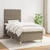 Vidaxl Box spring postelja z vzmetnico taupe 100x200 cm blago