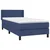 Vidaxl Box spring postelja z vzmetnico modra 90x190 cm blago