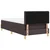 Vidaxl LED Box Spring Postelja Temno rjava 90 x 200 cm blago