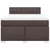 Vidaxl Box spring postelja z vzmetnico temno rjava 160x200 cm blago
