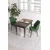 Hanah Home trpezarijski set Arp, sto i 2 stolice, ploča u dekoru drveta Baroque, kaki zelena tkanina Babyface