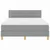 Vidaxl LED Box Spring Postelja Svetlo siva 140 x 200 cm blago