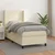 Vidaxl Box spring postelja z vzmetnico krem 100x200 cm umetno usnje