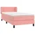 Vidaxl Box spring postelja z vzmetnico roza 90x190 cm žamet