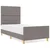Krevetna konstrukcija Sivo-smeđa 90 x 200 cm tkanina