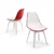 Hanah Home Set trpezarijskih stolica Eos P Red, 2 komada, Beli