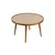 Hanah Home klub sto Polen 80, 80 cm, orah / travertin