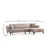 Atelier del Sofa Ugaona garnitura Hamlet 95x77x270cm Svetlobraon