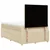 Vidaxl Box spring postelja z vzmetnico krem 120x190 cm blago