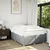 Vidaxl Posteljni okvir brez vzmetnice siv 120x190 cm blago