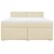 Vidaxl Box spring postelja z vzmetnico krem 180x200 cm blago