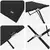 Sklopivi kamperski krevet 2 pcs Crna 206 x 76 x 74 cm