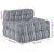 Modularna sofa Sivi Print 70 x 70 x 56 cm Tkanina