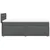 Vidaxl Box spring postelja z vzmetnico temno siva 90x200 cm blago