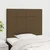 Vidaxl Vzglavje postelje temno rjavo 100x5x118/128 cm blago