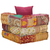 Modularni tabure s jastukom od tkanine s uzorkom patchwork