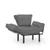 Atelier del Sofa Fotelja Nitta 95x85x70cm Siva