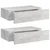 Zidne police s ladicom 2 kom boja betona 40 x 23,5 x 10 cm MDF
