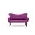 Atelier del Sofa Dvosed na razvlačenje Chatto 140x70x65cm Ljubičasti
