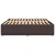 Vidaxl Posteljni okvir brez vzmetnice temno rjav 180x200 cm blago