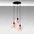 Opviq Luster Benek-20-14323, 44x44x120, IP20, Crno-rozi