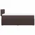 vidaXL Box spring postelja z vzmetnico temno rjava 90x200 cm blago