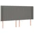 Vidaxl Box spring postelja z vzmetnico LED temno siva 160x200 cm blago