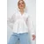 Trend Alacati Stili Ženska bluza dugih rukava Alc-X13422, V-izrez, Bela