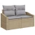 Sjedeća garnitura za vrt s jastukom 6 pcs Bež poliratan