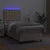 Vidaxl Box spring postelja z vzmetnico LED kapučino 90x200 cm