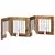 Vrata za pse s postoljem 4 pcs Staro drvo 60 x 60 cm
