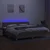 Vidaxl Box spring postelja z vzmetnico LED taupe 200x200 cm blago