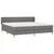 Vidaxl Box spring postelja z vzmetnico temno siva 200x200 cm blago