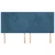 Vidaxl Vzglavje z ušesi temno modro 183x16x118/128 cm žamet