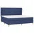 Vidaxl Box spring postelja z vzmetnico modra 200x200 cm blago