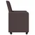 Vidaxl Jedilni stoli s kolesi 2 szt. Temno rjava 57 x 66 x 94 cm blago
