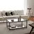 Hanah Home Klub sto 90x40x60?cm Sivo-Crni