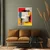 Canvas Slika na platnu Savremeni mozaik 45x60cm, Sa ramom, Beli